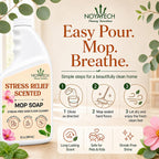 NOYATECH Scented Mop Soap – Eucalyptus & Spearmint Floor Cleaner for Sealed Hardwood, Tile, Laminate & Vinyl – Streak-Free Clean, 32 fl oz