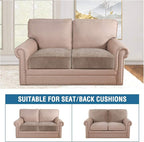 H.VERSAILTEX Velvet Stretch Couch Cushion Cover Plush Cushion Slipcover - Image 3