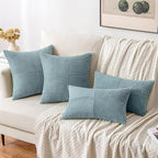 MIULEE Sky Blue Decorative Throw Pillow Covers 18x18 Inch - Image 4