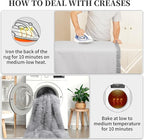 Faux Fur Rug for Bedroom, 2x6ft Grey Plush Area Shag Rugs Floor Carpets for - Image 5