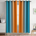 Yakamok Ombre Blue and Orange Curtains by Yakamok