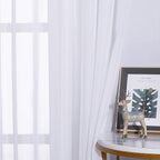 NICETOWN White Sheer Curtains for Bedroom Windows 84" Length - Image 5