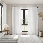 Nanspring White Linen Curtains 96 inches Long - Image 7