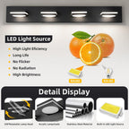 OKELI Bathroom Light Fixtures, Matte Black Vanity Light Modern LED 3CCT