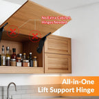 HBL' Lid Support Hinges with Soft Close, Adjustable Strength, 20LBS Support
