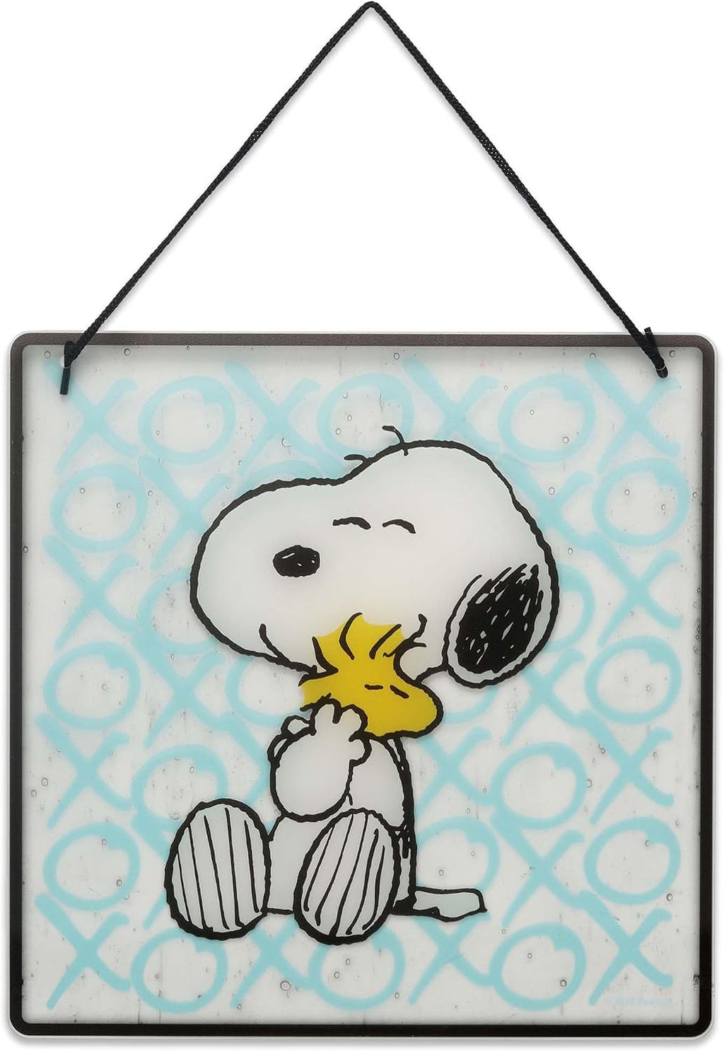 Peanuts Snoopy Be Happy Round Hanging Wood Wall Decor