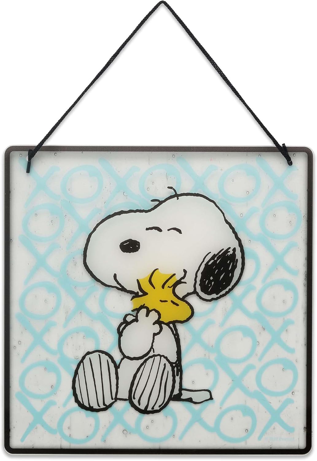 Peanuts Snoopy Be Happy Round Hanging Wood Wall Decor