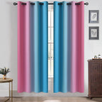 Yakamok Ombre Pink and Blue Curtains - Image 2