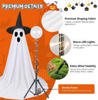 Halloween Ghost Decorations, 2 Pack 5FT Lighted Ghosts with Remote