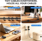 Adjustable Elastic Adhesive Cable Clips Wire Holder Cord Organizer 15 Pack