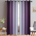 Yakamok Room Darkening Gradient Color Ombre Curtains, Light Blocking Thermal by Yakamok