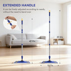 Microfiber Flat Mop for Hardwood Multi‑Surface Floor Cleaning, Blue