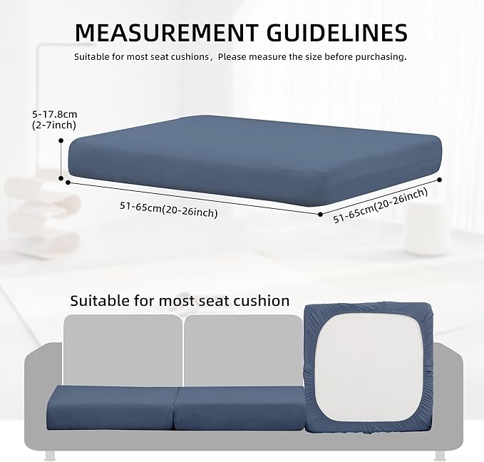 8Pcs Outdoor Cushion Covers, Patio Cushion Covers, Stretch Elastic Slipcovers - Image 3