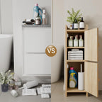 IBUYKE Small Bathroom Storage Cabinet Narrow Toilet Paper Holder UWBS001N