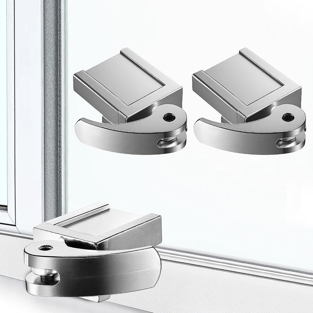 5 Pack Sliding Window Locks, Adjustable Security for Vertical & Horizontal Windows, Easy Install, Fits 1/16 inch to 7/8 inch Wide Rail, Enhanced Safety for Home & Office (Black)