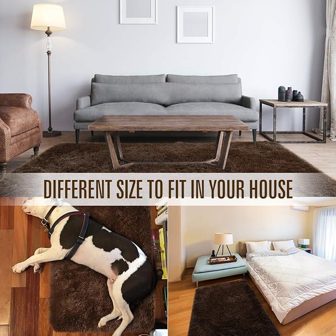 LOCHAS Ultra Soft Indoor Modern Area Rugs Fluffy Living Room Carpets - Image 8