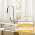 LAMIT Light Filtering Linen Curtains 54 Inches Long - Image 9