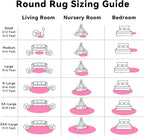 OLANLY Hot Pink Round Rugs for Bedroom - Image 8