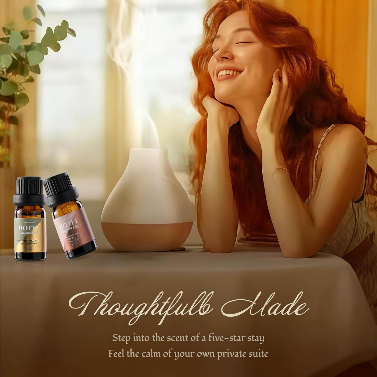 Hotel Diffuser Oil Gift Set - Inspired by 5-Star Hotel Scents - My Way,Ritz - C,White Tea,Baccarat,Four Seasons,Hilton,Beachfront Villa,Paris Coast, Fragrance Oil Set