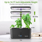 Indoor Garden System 19 Watt LED Growing Light Upgrade 2 Self-Watering Soil-Cultivated Growing Pots Gardening Gifts for Mom Plant Pot for Vegetables Herbs Tomato(No Seeds&Soil)