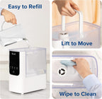 Levoit Humidifiers for Bedroom, Smart Warm and Cool Mist, Symptom Relief