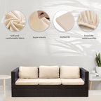 8Pcs Stretch Velvet Patio Cushion Cover, - Image 3