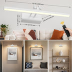 Picture Light for Wall, RF Remote, USB Charging, White