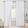 NICETOWN Bedroom 100% Blackout Curtains, 2 Panels, 34 by 84, Snow White by NICETOWN
