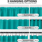 Deconovo Blackout Curtains, Thermal Insulated, W42 x L54 2 Panels, Back Tab - Image 2