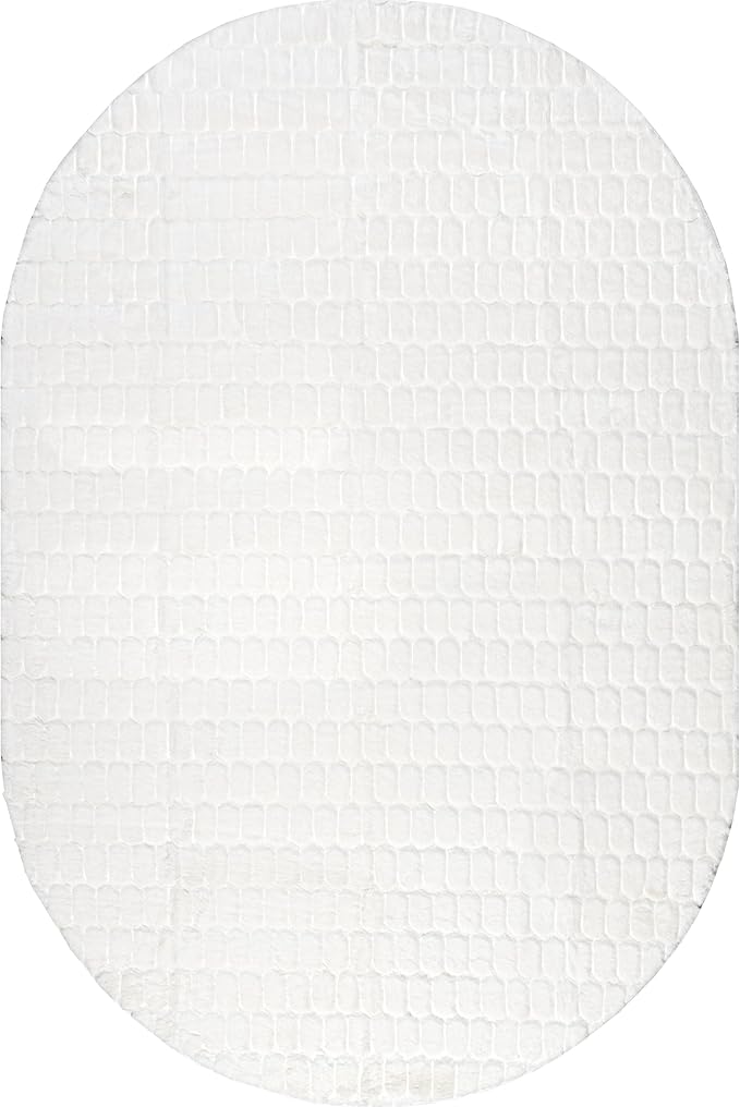 Nuloom Nia White/Ivory, Cozy Shag, Fluffy and Soft, High Traffic, Stain - Image 5