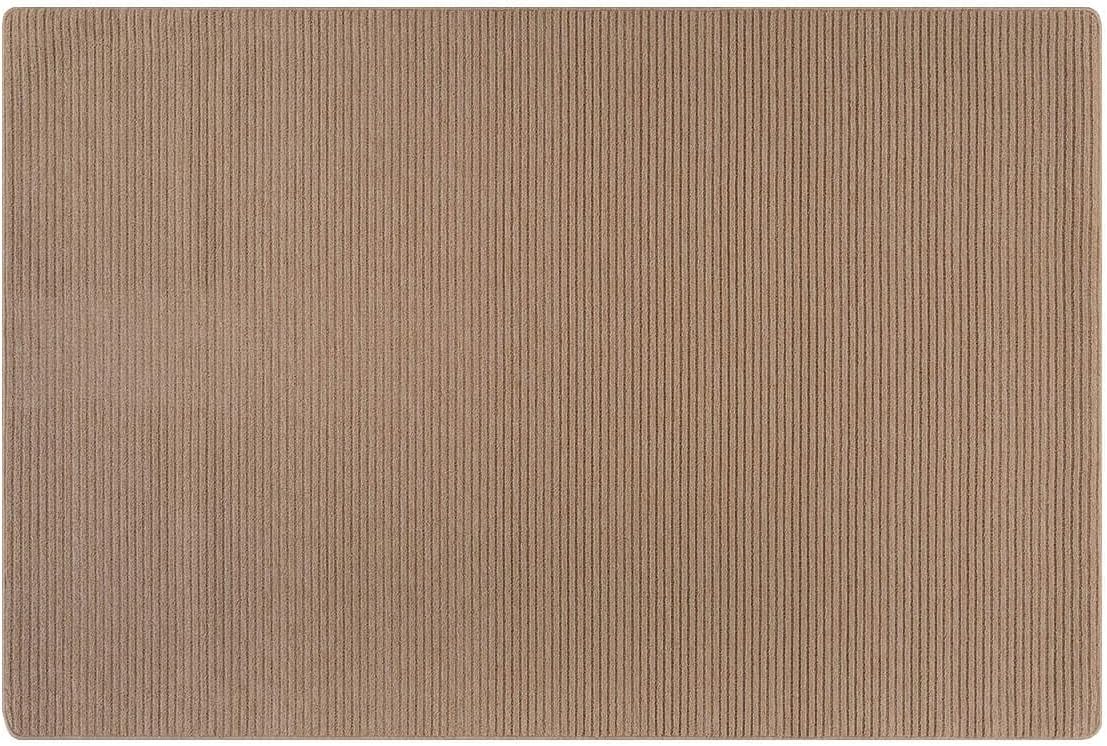 Luul Home Non Slip Beige Solid Rubber Back Thin Door Mat for Entryway 2x3 for Kitchen, Rug for Bathroom, Stain Resistant Easy Cleaning Non Shedding Carpet Beige 2 x 3