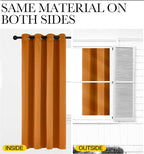 NICETOWN Orange Curtains 84 inch Length 2 Panels, Grommet Faux Silk Thermal - Image 6