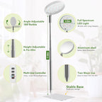 Grow Lights for Indoor Plants Full Spectrum, 48 LEDs Plant Light for Indoor Plants with 2 Mounting Options, 3 Optional Spectrums, 3/9/12Hrs, 10 Brightness, 7"-26" Height Adjustable (White)