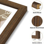 Vittanly 11x14 Picture Frame, Solid Wood Frame with Plexiglass, Brown