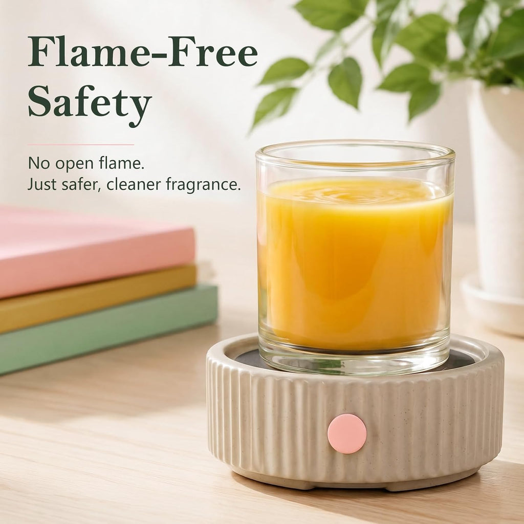 Wax Melt Warmer with 4 Timer & PTC Heating- Ceramic Fragrance 3-in-1 Oil Burner Electric Candle Wax Melter for Home Office Bedroom Fragrance, Home Décor Choice