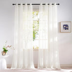 NICETOWN Sheer Curtains for Living Room 96 inches Long, Grommet Casual Style by NICETOWN