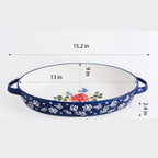 Wisenvoy Baking Dish Casserole Dish Ceramic Au Gratin Baking Dish Lasagna Pan Oval Casserole Dishes for Oven