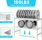 2-Tier Pots and Pans Organizer Under Cabinet,Expandable Pots Lid Organizers