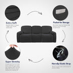 PureFit Super Stretch 3 Seats Recliner Chair Sofa Couch Cover - Image 3