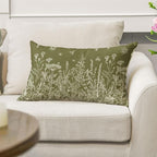 AVOIN colorlife Wildflowers Spring Moss Green Throw Pillow Cover, 12 x 20 Inch - Image 5