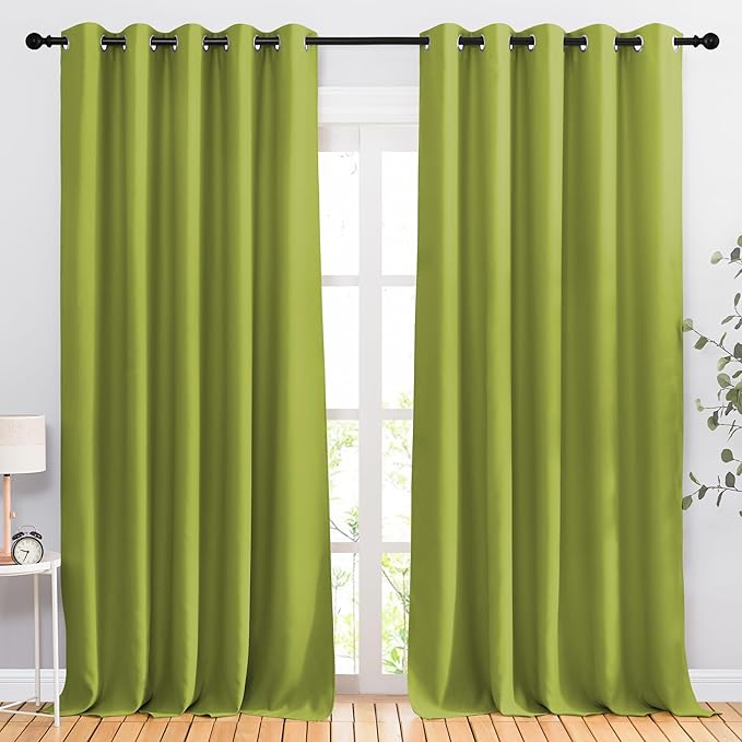 NICETOWN Room Darkening Room Divider Curtains 118 inches Long, Grommet Thermal by NICETOWN