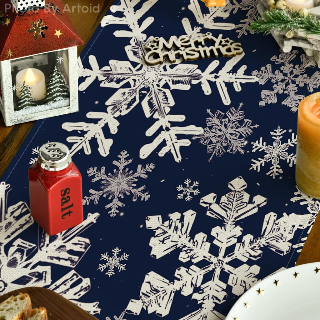 Artoid Mode Snowflakes Christmas Table Runner Home Party Decor 13x108 Inch