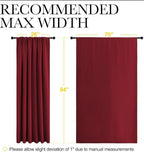 NICETOWN Christmas Burgundy Blackout Curtains and Drapes - Image 7