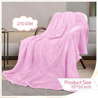 4 Pack Fleece Throw Blankets 50x60 Inches - Image 3