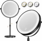 Lighted Makeup Mirror, 1X/20X Double-Sided Magnifying Vanity Mirror