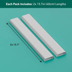 D-Line TV Wall Mount Cord Hider, Hide Mounted TV Cables, Wire Covers, Self Adhesive Cover for Cords, Paintable, Low Profile, Seamless Cable Raceway - 2X 2.36in W x 0.59in H x 15.7in L - White