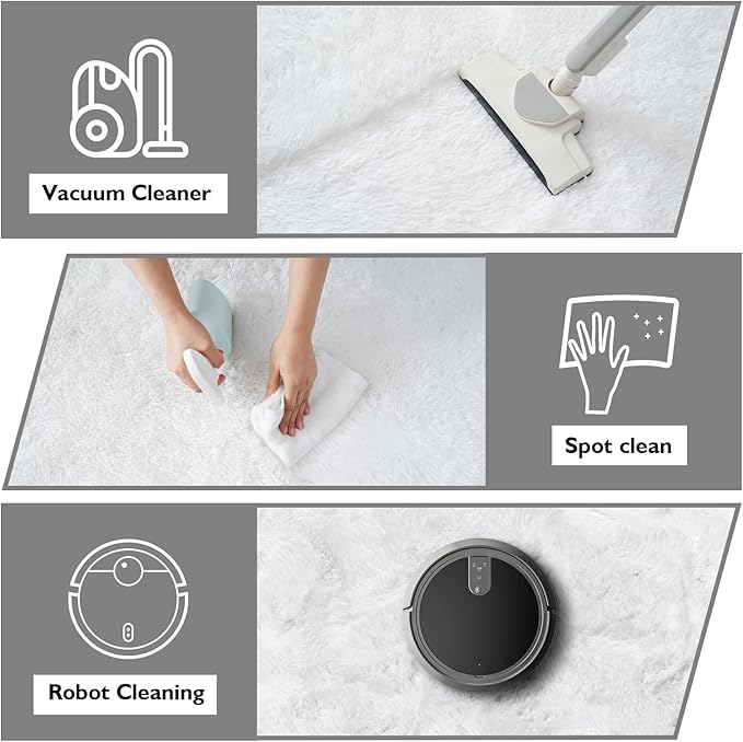 yulidayang White Fluffy Round Area Rugs - Image 4