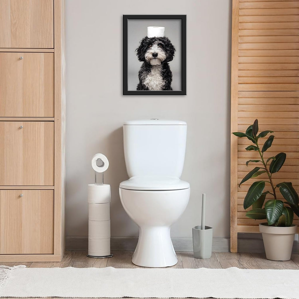 Framed Funny Bathroom Wall Art