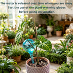 Plant Self Watering Globes, Large 12pcs Flower Automatic Watering Bulbs, Plastic Plant Flower Self Watering Devices, Garden Self Watering Planter Insert for Daily Vocation Watering, Forgetful Gardener