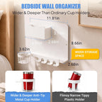 Metal Bedside Wall Shelf, No Drill Floating Bedside Shelf Wall Organizer